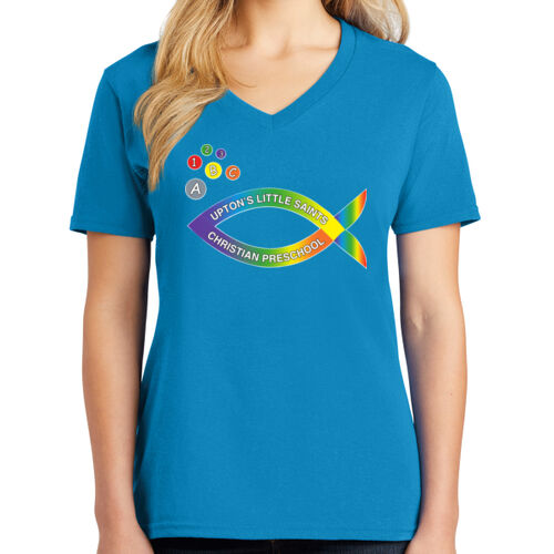 Little Saints - Ladies Core Cotton V Neck Tee Thumbnail